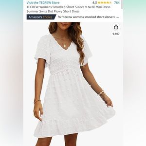 Summer Swiss dot flowy dress